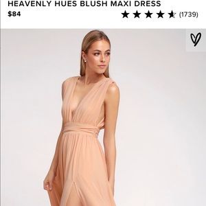 Blush LuLus Maxi. BRAND NEW W/ TAGS NEVER WORN